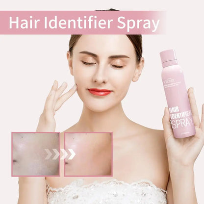 1 Set Hair Identifier Spray Facial Hair Removal Spray Smoothing Face Hairless Painless With 4 Scraper Face Shaving Facial Care